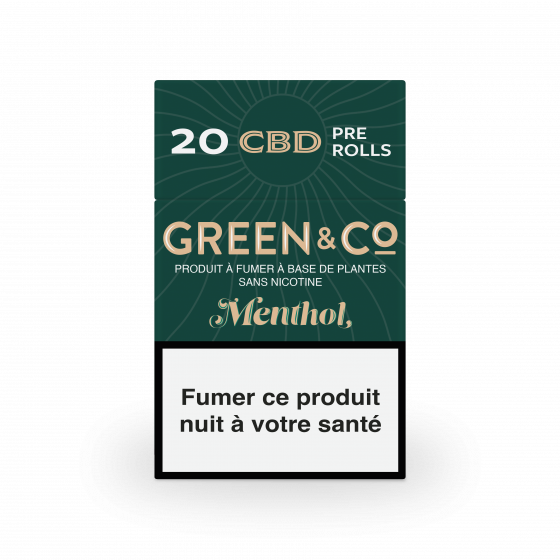 Cigarettes Green&Co Menthol Sans Nicotine - 10 paquets