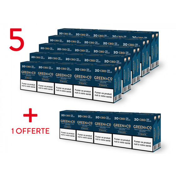 Pack Promo : 5 Cartouches Green&Co Classic Achetées 1 Cartouche Offerte