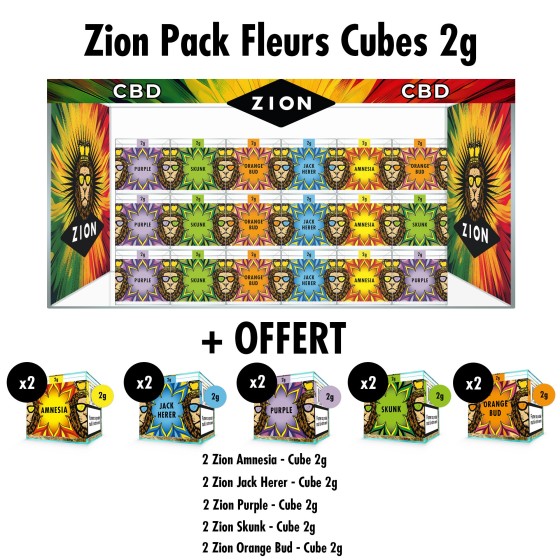 Pack Promo – ZION PACK FLEURS CUBES 2G + 10 CUBES OFFERTS 🎁