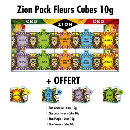 Pack Promo – ZION PACK FLEURS CUBES 10G + 4 CUBES OFFERTS 🎁