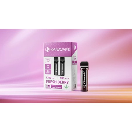 Pods jetables CBD KANAVAPE – Baie Rouge Fraîche (Fresh Berry)