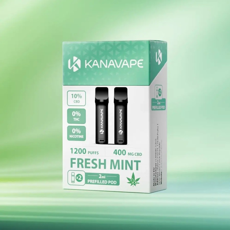 Pods Jetables CBD KANAVAPE – Menthe Fraîche (Fresh Mint)