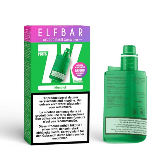 Recharge 10ml – Elfbar AF7000 🌿 Menthe Fraîche