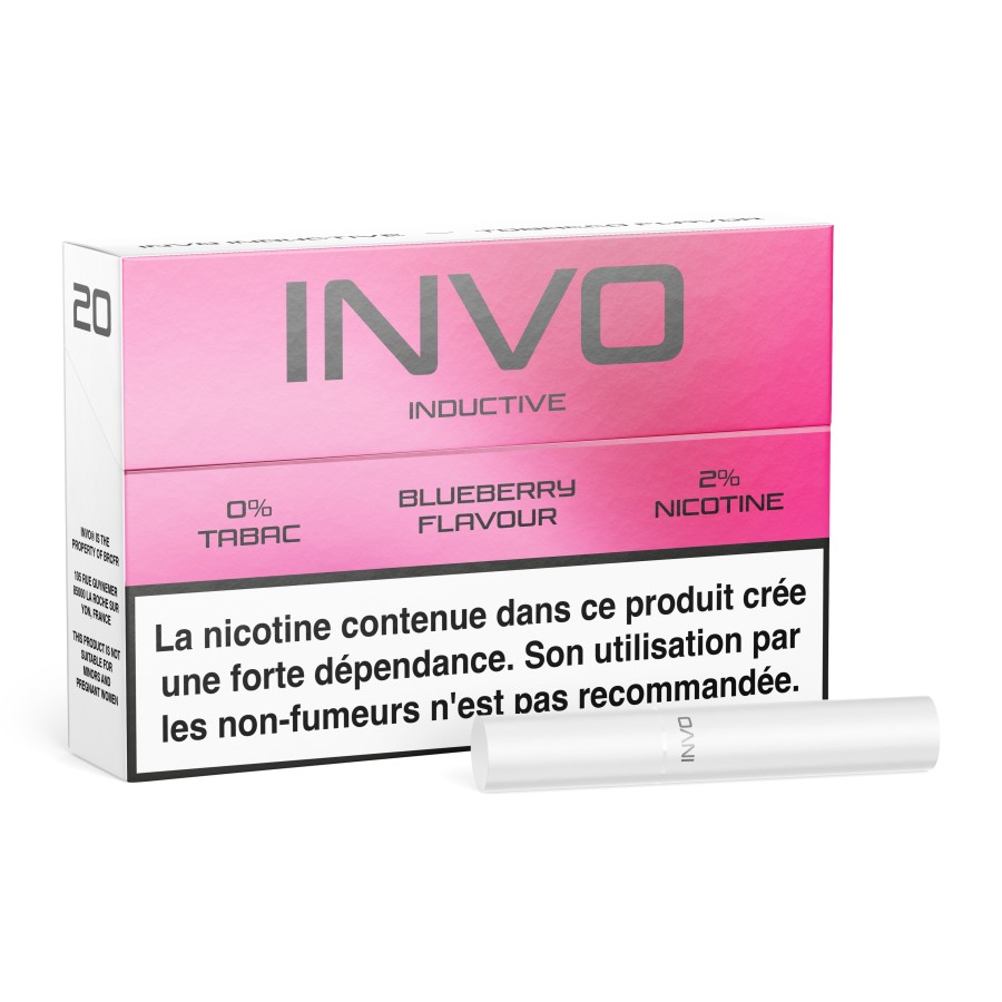 INVO BLUEBERRY INDUCTIVE - Cartouche de 10 Paquets de 20 Recharges