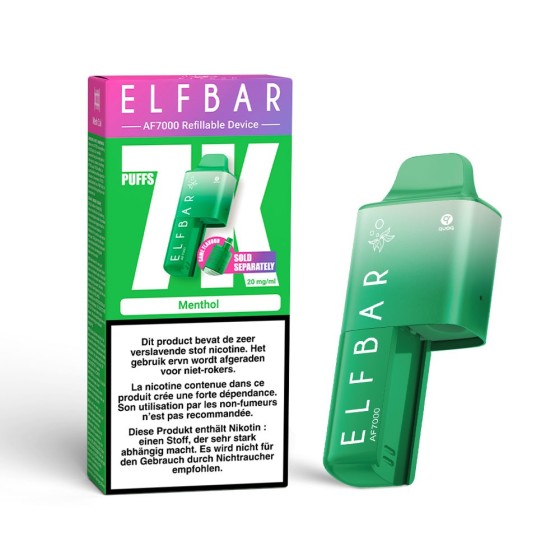 Pack AF7000 🌿 Menthe Fraîche - 1 Cartouche 5 Device + 1 Cartouche 10 Réservoirs