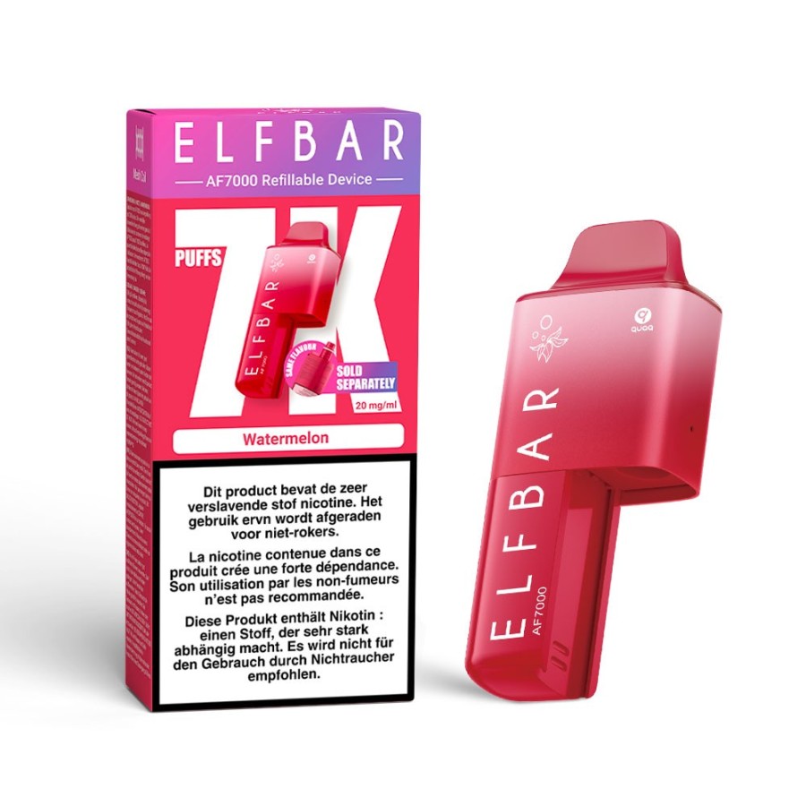 Pack AF7000 🍉 Pastèque Glacée (Watermelon) - 1 Cartouche 5 Devices + 1 Cartouche 10 Réservoirs