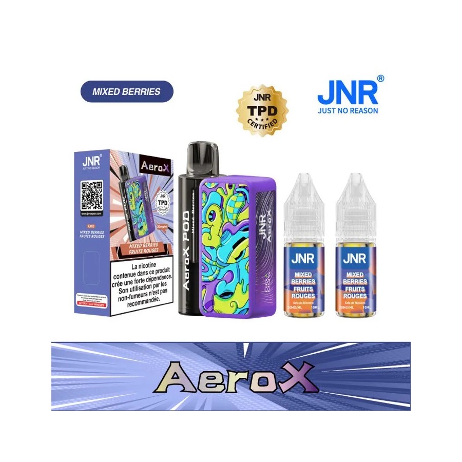 JNR AeroX 32K – Mixed Berries (Fruits Rouges) JNR AeroX 32K – Mixed Berries (Fruits Rouges)