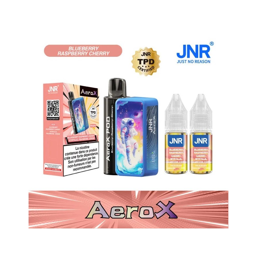 JNR AeroX 32K – Blueberry Raspberry Cherry (Myrtille Framboise Cerise) JNR AeroX 32K – Blueberry Raspberry Cherry (Myrtille Framboise Cerise)