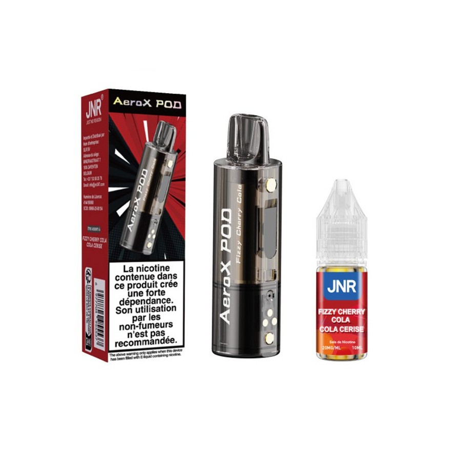 Pod JNR AeroX + E-liquide 10ml - Fizzy Cherry Cola (Cola Cerise) Pod JNR AeroX + E-liquide 10ml - Fizzy Cherry Cola (Cola Cerise)