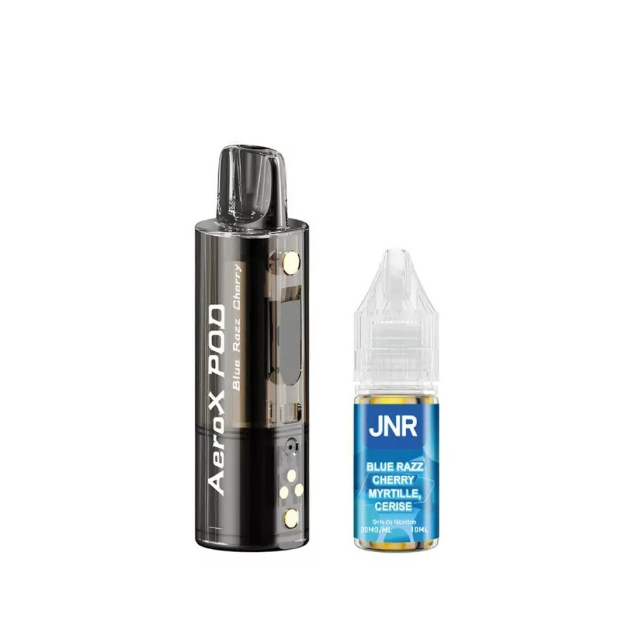 Pod JNR AeroX + E-liquide 10ml - Blue Razz Cherry (Myrtille Cerise)