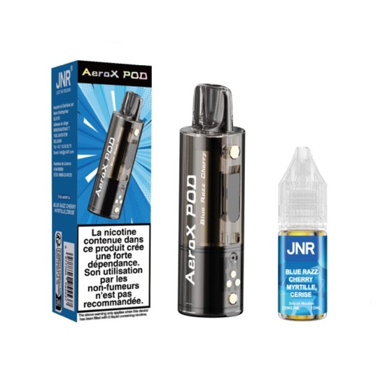 Pod JNR AeroX + E-liquide 10ml - Blue Razz Cherry (Myrtille Cerise)