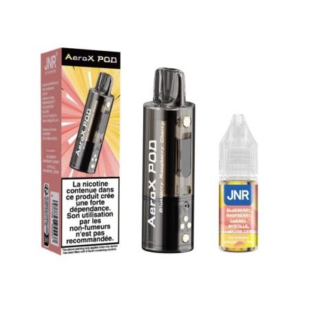 Pod JNR AeroX + E-liquide 10ml - Blueberry Raspberry Cherry (Myrtille Framboise Cerise)