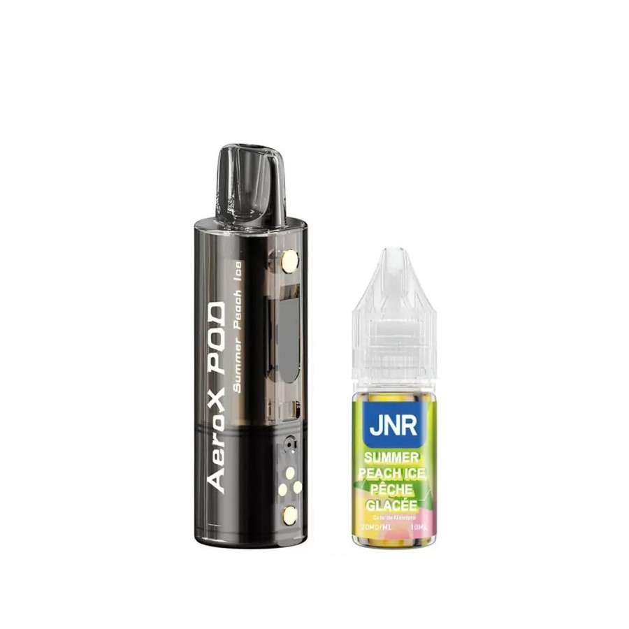 Pod JNR AeroX + E-liquide 10ml - Summer Peach Ice (Pêche Glacée)