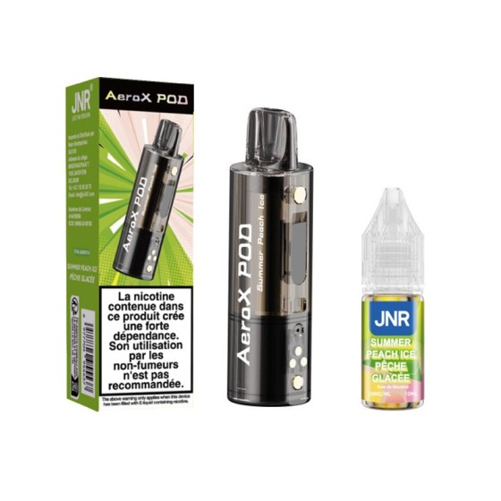 Pod JNR AeroX + E-liquide 10ml - Summer Peach Ice (Pêche Glacée)