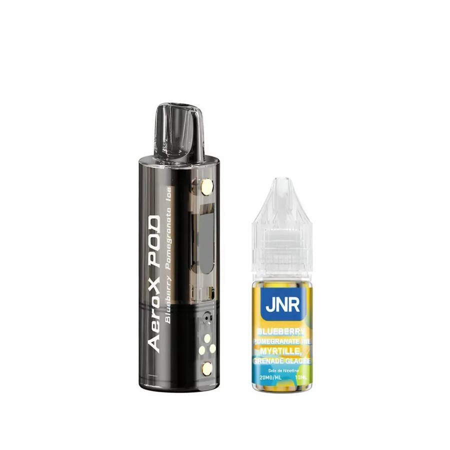 Pod JNR AeroX + E-liquide 10ml - Blueberry Pomegranate Ice (Myrtille Grenade Glacée)
