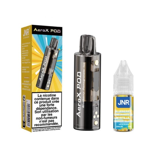 Pod JNR AeroX + E-liquide 10ml - Blueberry Pomegranate Ice (Myrtille Grenade Glacée)