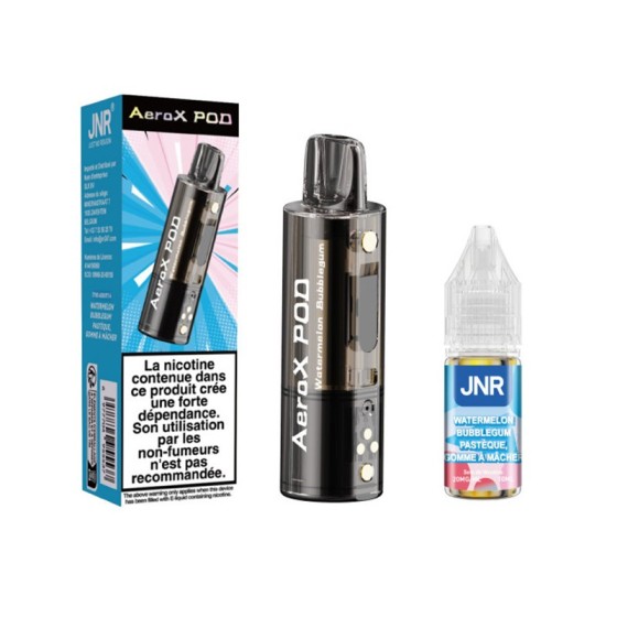 Pod JNR AeroX + E-liquide 10ml - Watermelon Bubblegum (Pastèque Chewing-Gum)