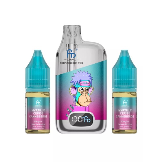 Puff Tornado 28K Rechargeable - Blueberry Cherry Cranberry (Myrtille Cerise Canneberge)