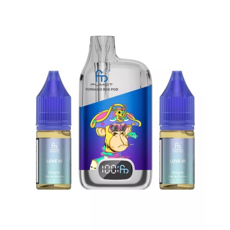 Puff Tornado 28K Rechargeable - Love 66 (Baies Rouges, Fruit de la Passion, Melon, Menthe)