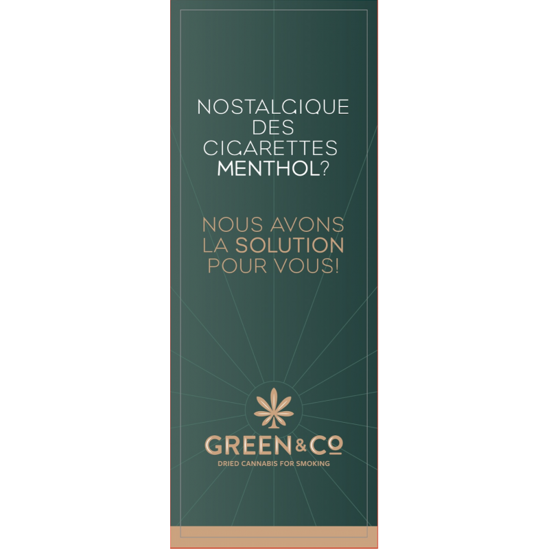 cigarettes CBD pré roulées green and co menthol