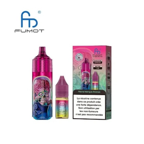 Puff RandM Tornado 9000 - Peach Mango Pineapple (Pêche Mangue Ananas)