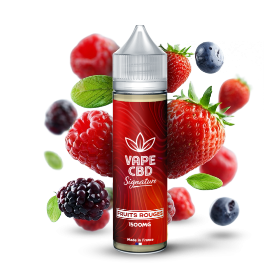 Pack E-liquide CBD Signature - Fruits Rouges 50ml (Sans Nicotine) - Kit Vape Inclus