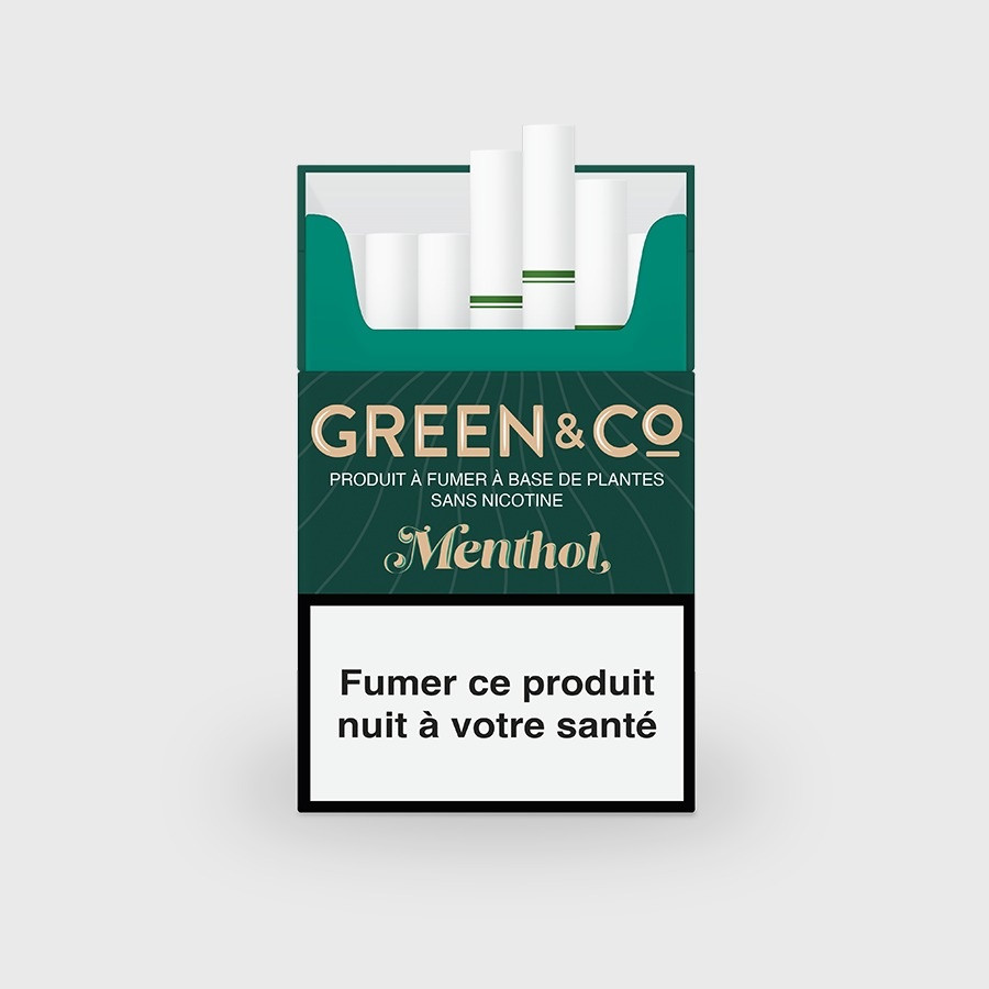 cigarettes CBD pré roulées green and co menthol