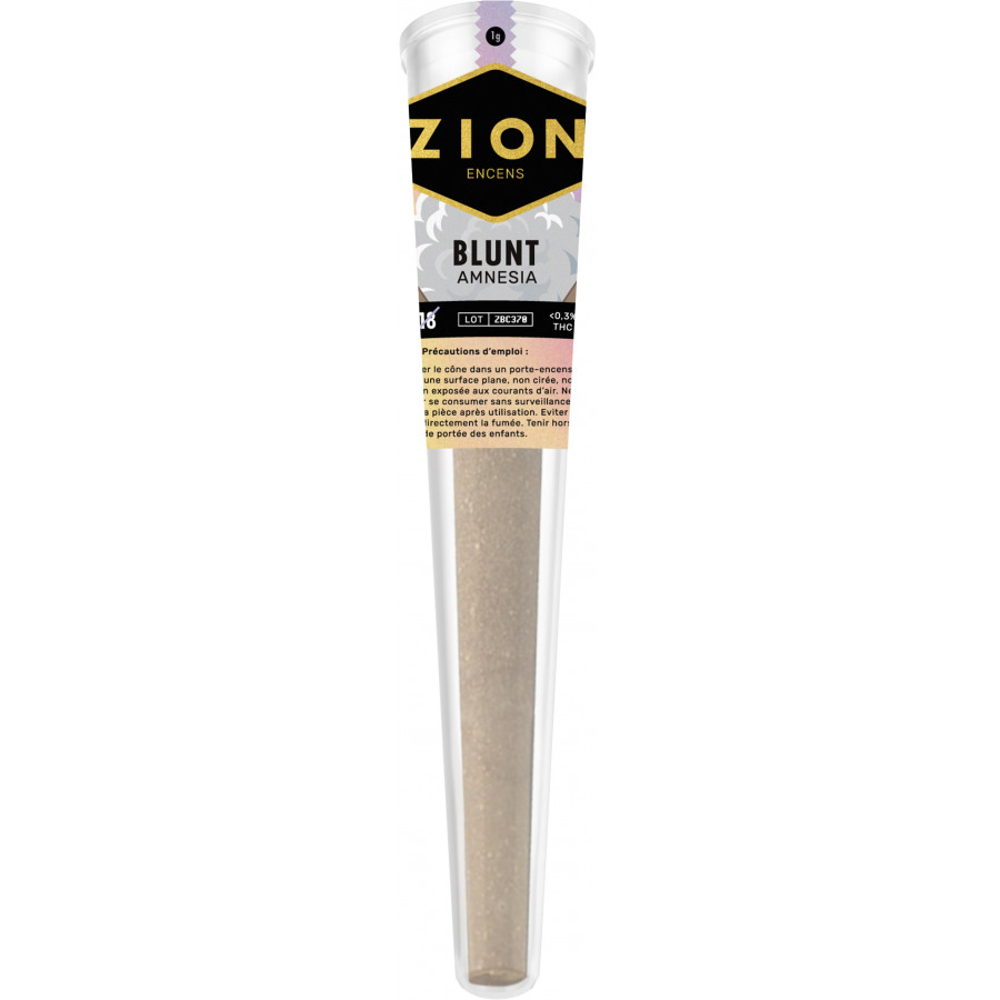 Joints pré-roulés CBD ZION Amnésia Blunt - Fleur + Blunt - 1 boite de 25 cones